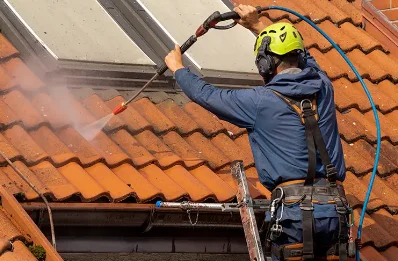 Démoussage et hydrofuge de toiture à Poussanges